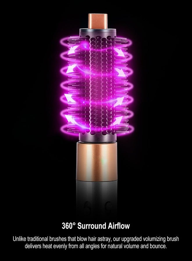 TEXOVYRAX Upgraded Round Volumizing Brush Attachment Compatible with Dyson Airwrap Multi-Styler, Reduced frizz for Voluminous Bouncy Style, fits HS01 HS05 i.d. Copper - Image 4